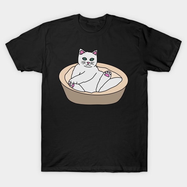 Cute Cat T-Shirt by Kelly Louise Art